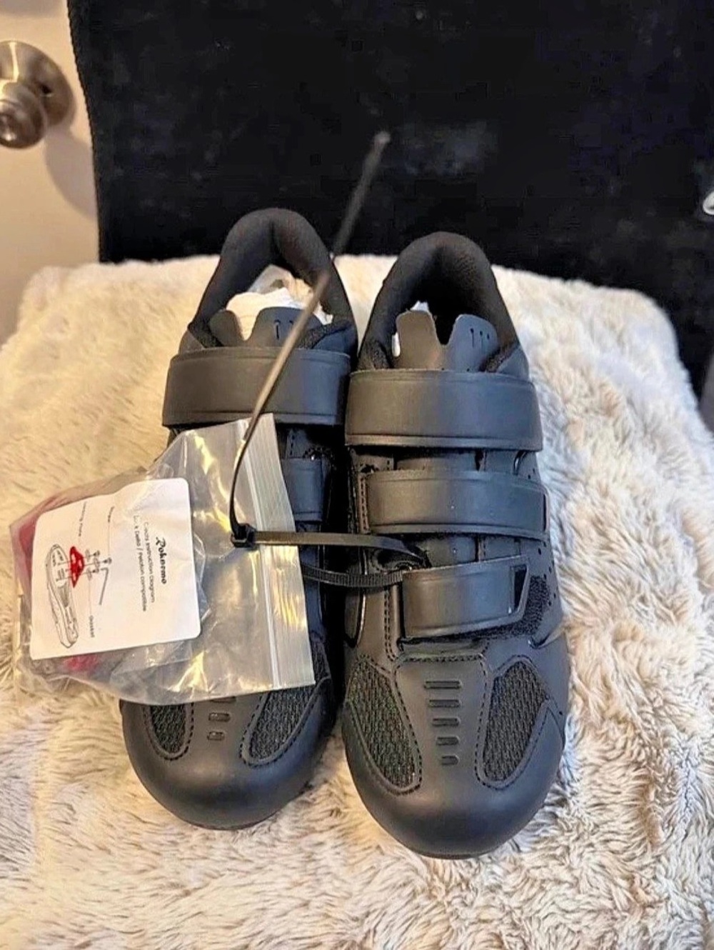 Black Athletic Cycling Shoes